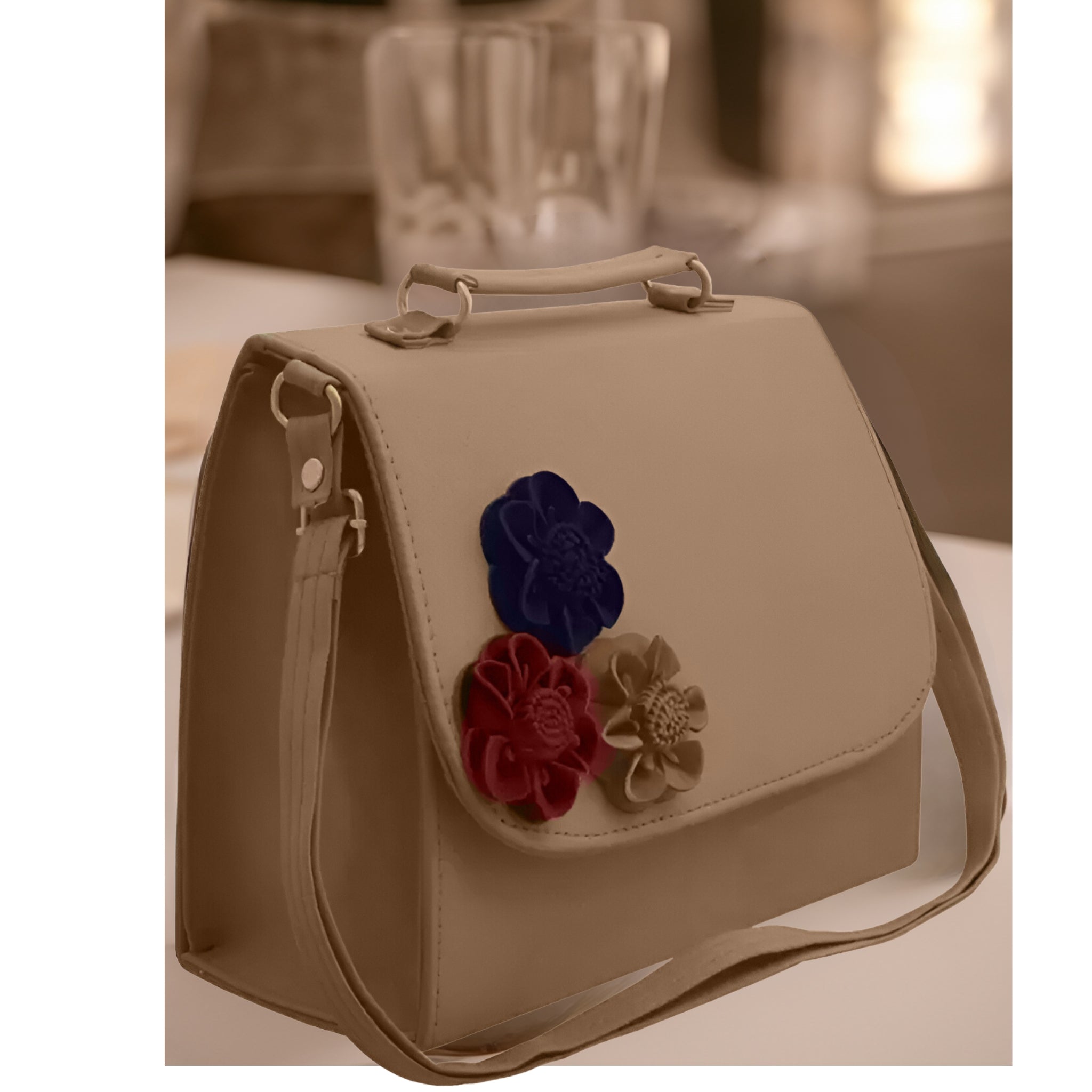 Girls Fancy Print Design Handbag Purse Orange Fabric New with Tag Shopping  | eBay